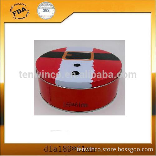 Santa Claus Gift Tin Packaging,Cartoon Printed Chirstmas Cookie Boxes Wholesale